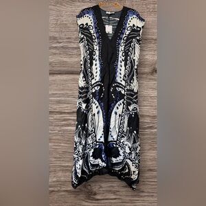 NWT Reiss Freja Scarf Print Midi Dress SZ 2 Oversized